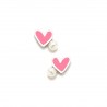 PENDIENTES NEWBEBE ROSCA CORAZÓN ROSA PERLA DE AGATHA RUIZ DE LA PRADA