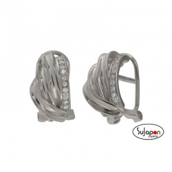 PENDIENTES DE PLATA Y CIRCONITAS DE OMEGA