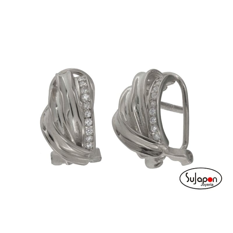 PENDIENTES DE PLATA Y CIRCONITAS DE OMEGA