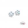 PENDIENTES ROSCA FLOR AZUL CON CIRCONITA DE AGATHA RUIZ DE LA PRADA