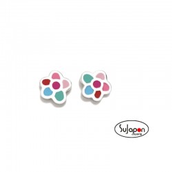 PENDIENTES ROSCA FLOR COLORES DE AGATHA RUIZ DE LA PRADA