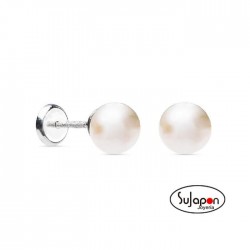 PENDIENTE PLATA CON PERLA DE RIO DE ROSCA