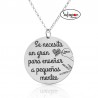 GARGANTILLA PLATA PERSONALIZABLE PARA PROFE, SE NECESITA UN GRAN CORAZÓN