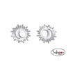 PENDIENTES PLATA CON FORMA DE SOL Y LUNA