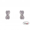 PENDIENTES PLATA CON FORMA X CON CIRCONITAS