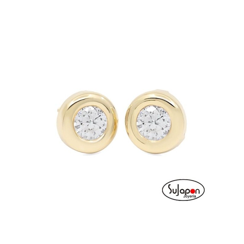 PENDIENTES ORO DONUT 7 mm
