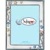 Marco de foto de plata infantil chupete 9 x 13 azul
