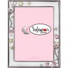 Marco de foto de plata infantil chupete 9 x 13 rosa