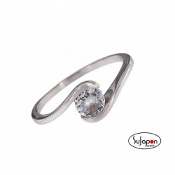 ANILLO PLATA TIPO SOLITARIO CON CIRCONITA