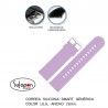 CORREA SILICONA LILA PARA SMARTWATCH O RELOJ 22MM