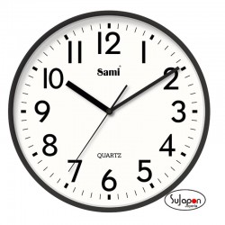 RELOJ DE PARED SILENCIOSO SAMI 30CM COLOR NEGRO
