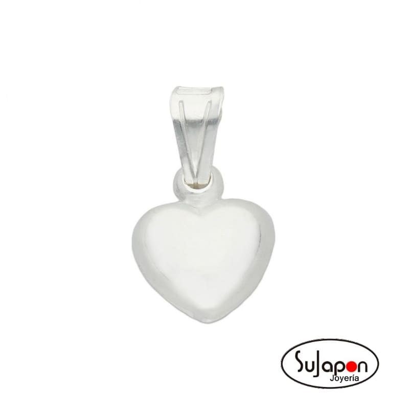 COLGANTE CORAZÓN DE PLATA  7,5 X 10,5 mm.