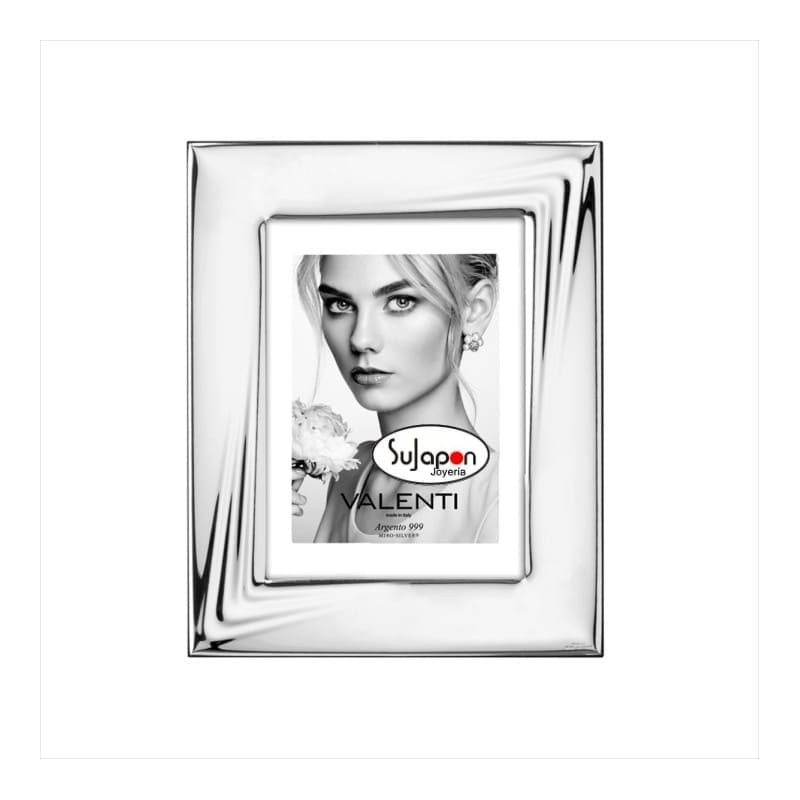 Marco de foto de plata caña ancha 13x18