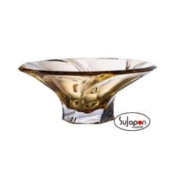 Centro de mesa cristal de bohemia Ámbar