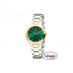 Reloj Nowley mujer colección PRISMA combinado esfera verde