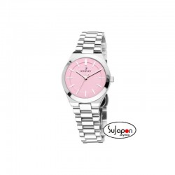 Reloj Nowley Chic para mujer metálico esfera rosa