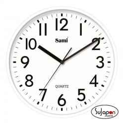 RELOJ DE PARED CON SAMI 30CM BLANCO