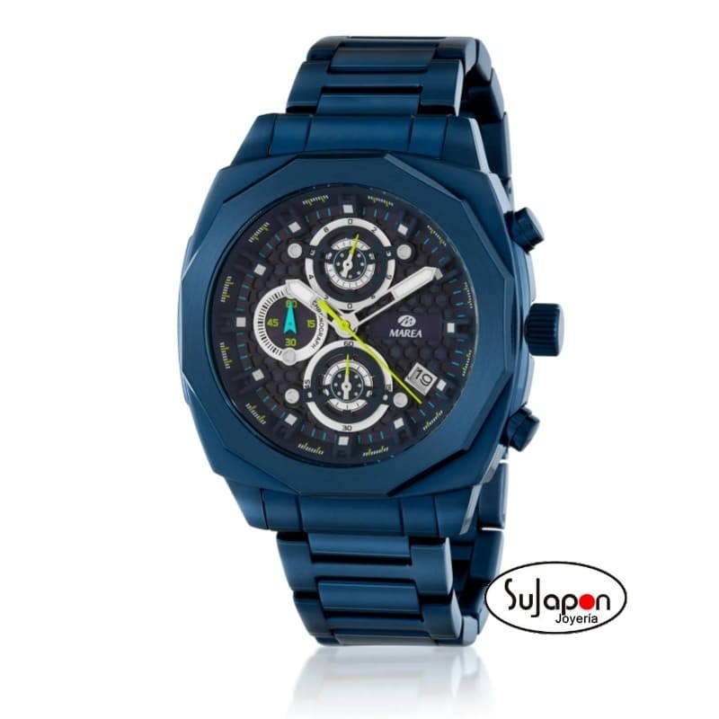 reloj marea hombre b35382 cronografo acero azul