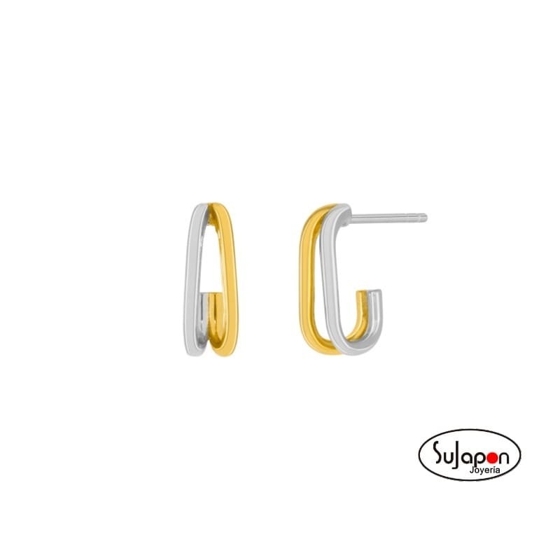 PENDIENTES PLATA COMBINADA  DE MAREA JEWELS D03801/BC