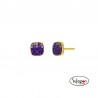 PENDIENTES PLATA CHAPADA VIOLETA CUADRADO  DE MAREA JEWELS D03801/BI