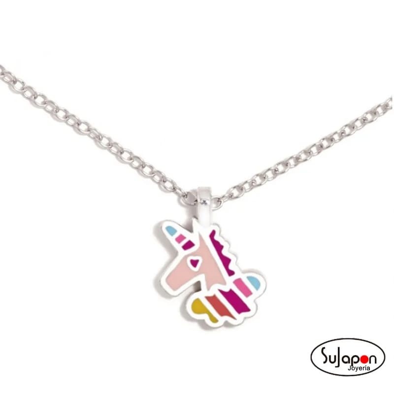 COLLAR PLATA UNICORNIO ARCOIRIS DE AGATHA RUIZ DE LA PRADA