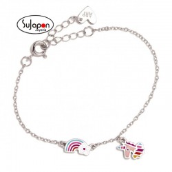 PULSERA DE PLATA UNICORNIO ARCOIRIS DE AGATHA RUIZ DE LA PRADA