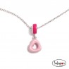COLLAR PLATA DONUT CORAZÓN ROSA DE AGATHA RUIZ DE LA PRADA