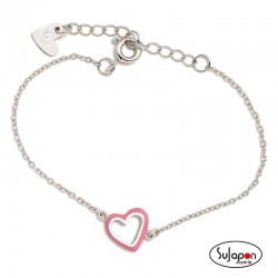 PULSERA DE PLATA CORAZÓN ROSA DE AGATHA RUIZ DE LA PRADA 305FILO