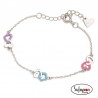 PULSERA DE PLATA CORAZONES Y FLORES DE AGATHA RUIZ DE LA PRADA
