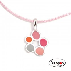 COLLAR HILO ROSA CON FLOR PLATA DE AGATHA RUIZ DE LA PRADA