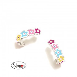 PENDIENTES CRIOLLAS FLORES MULTICOLOR AGATHITAS DE AGATHA RUIZ DE LA PRADA