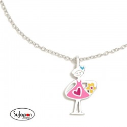 COLLAR PLATA AGATHITA TRAJE ROSA DE AGATHA RUIZ DE LA PRADA