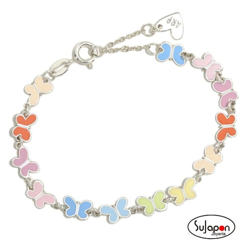PULSERA SUPERAGATHA PASTEL MULTIMARIOSAS PLATA