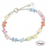 PULSERA SUPERAGATHA PASTEL MULTIMARIOSAS PLATA