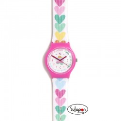 RELOJ DE AGATHA RUIZ DE LA PRADA ESCALA CORAZONES, COLECCIÓN FLIP