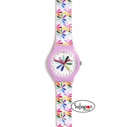 RELOJ DE AGATHA RUIZ DE LA PRADA MARGARITAS BRILLANTES, COLECCIÓN FLIP