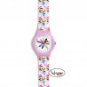RELOJ DE AGATHA RUIZ DE LA PRADA MARGARITAS BRILLANTES, COLECCIÓN FLIP