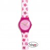 RELOJ DE AGATHA RUIZ DE LA PRADA FLORES RALLADAS, COLECCIÓN FLIP