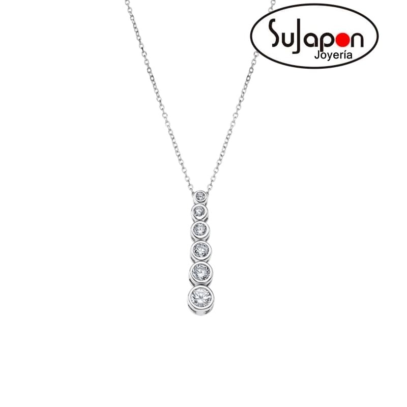 COLLAR LOTUS SILVER  PLATA y 6 CIRCONITAS