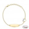 PULSERA TIPO ESCLAVA DISNEY DE PLATA CHAPADA ORO DE MINNIE