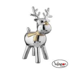 FIGURA RENO PLATA 11,5 X 20 CM