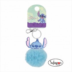 LLAVERO DISNEY POMPOM STITCH AZUL