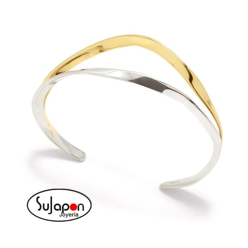 PULSERA BRAZALETE PLATA BICOLOR BATLLÓ PERTEGAZ