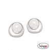 PENDIENTES PLATA Y PERLA SATÉLITE PERTEGAZ
