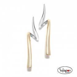 PENDIENTES PLATA BICOLOR BUCLE ROCIO PERTEGAZ