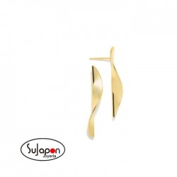 PENDIENTES PLATA CHAPADOS EN ORO TORSIÓN PEQUEÑA ROCIO PERTEGAZ