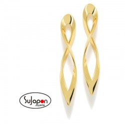 PENDIENTES PLATA CHAPADOS EN ORO TORSIÓN ABIERTA ROCIO PERTEGAZ