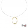 COLLAR PLATA BICOLOR ROCIO CERA DOBLE PERTEGAZ