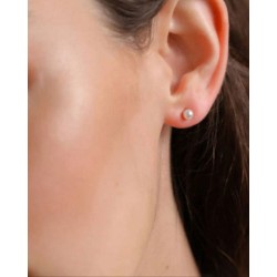 PENDIENTES PLATA CON PERLA 4MM. MAJORICA