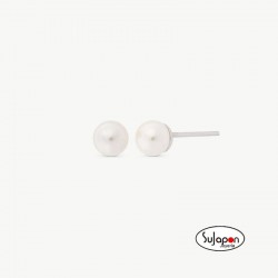 PENDIENTES PLATA CON PERLA 4MM. MAJORICA